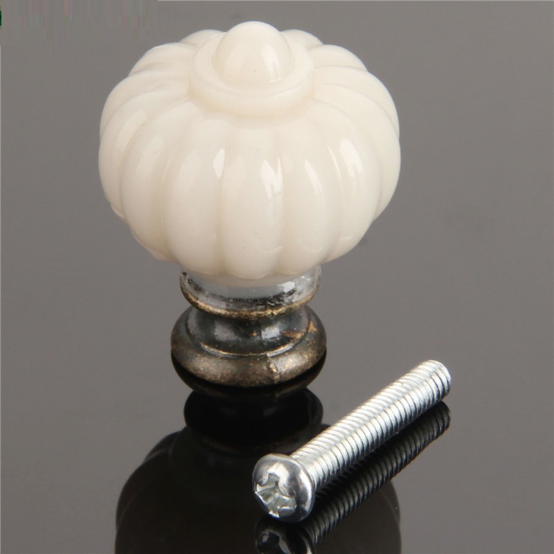1Pc Acrylic Ivory White Pumpki - огляд і ціна Furniture Hardware Drawer Pulls