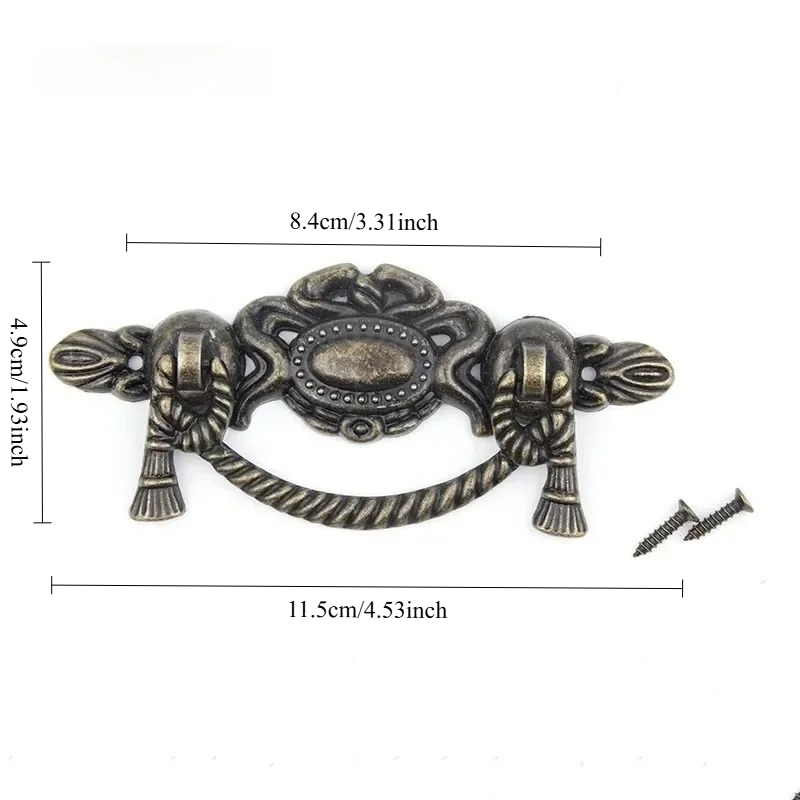 3Sets Retro Style Alloy Drawer - огляд і ціна Furniture Hardware Drawer Pulls